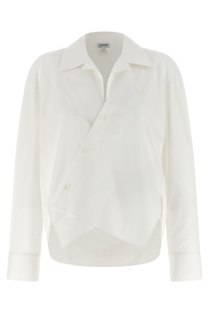 'Anagram' diagonal shirt White