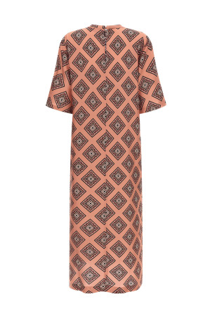 Tie print dress Pink