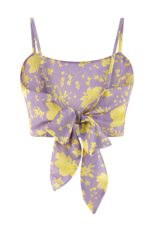 Floral crop top Purple