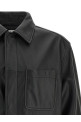 Nappa leather overshirt Black