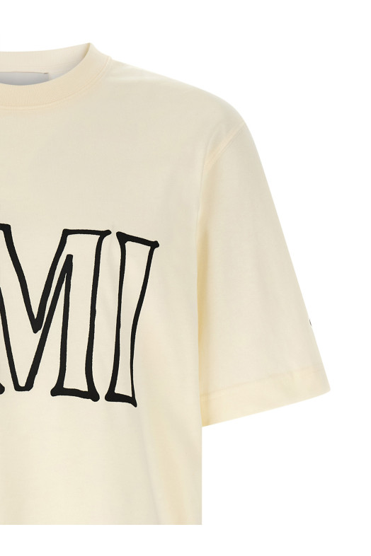 Logo print T-shirt Beige