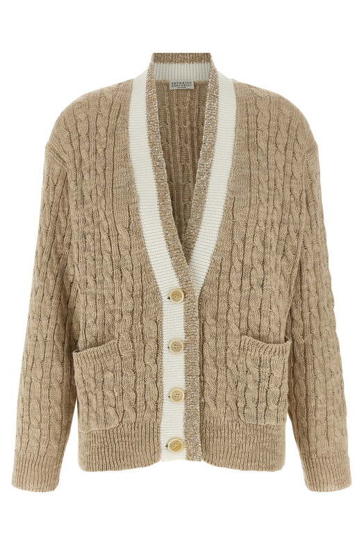 Braided cardigan Beige