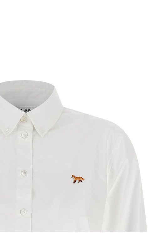 'Baby Fox' cropped shirt White