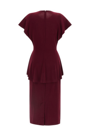 Peplum dress Bordeaux