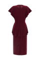 Peplum dress Bordeaux