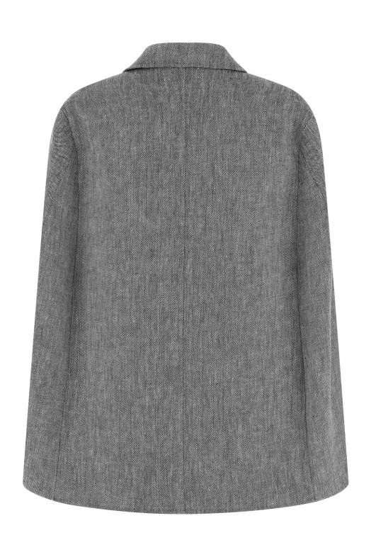 'Single-breasted' cape Gray