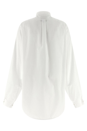 'Crazy smoking plissée' shirt White