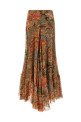 Paisley foliage skirt orange