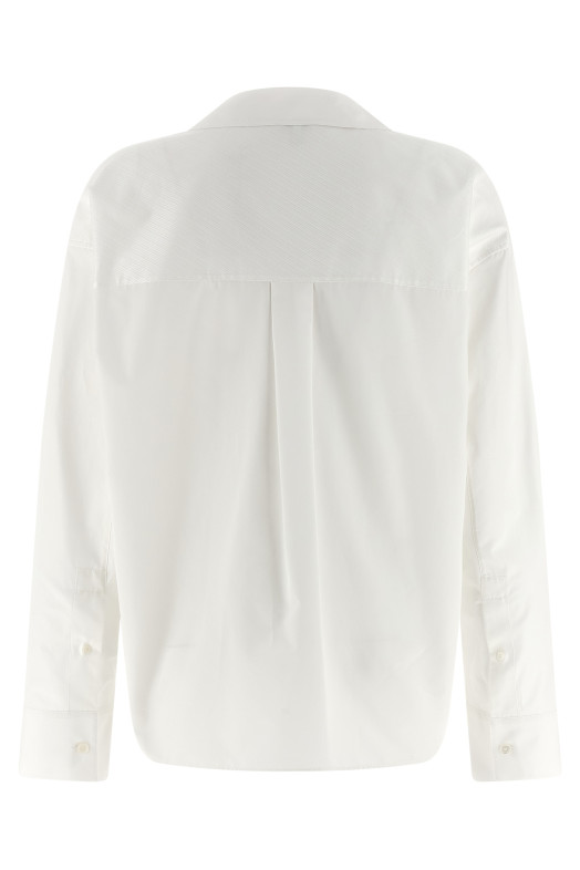'Anagram' diagonal shirt White