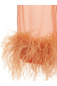 Feather silk pants Pink