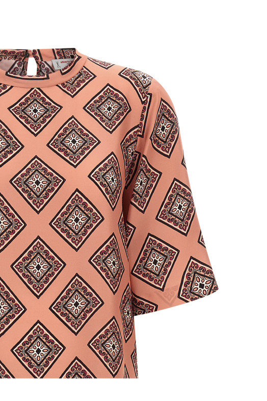 Tie print dress Pink