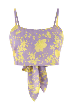 Floral crop top Purple