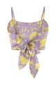Floral crop top Purple