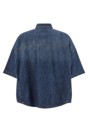 'Shiny Pockets' shirt Blue