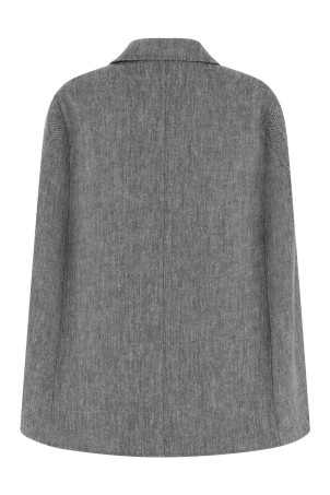 'Single-breasted' cape Gray