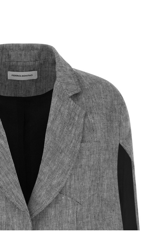 'Single-breasted' cape Gray