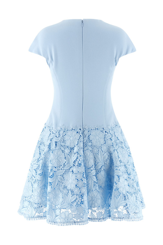 'Blue Crepe Lace' dress BLUE