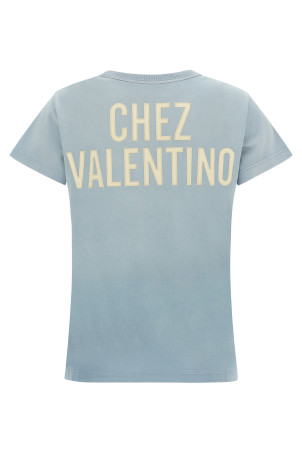 Valentino Garavani 'Panther Lady' T-shirt BLUE