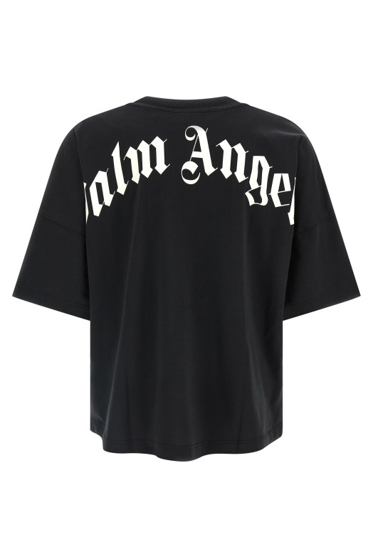 'Back Curved Logo' T-shirt Black-grey