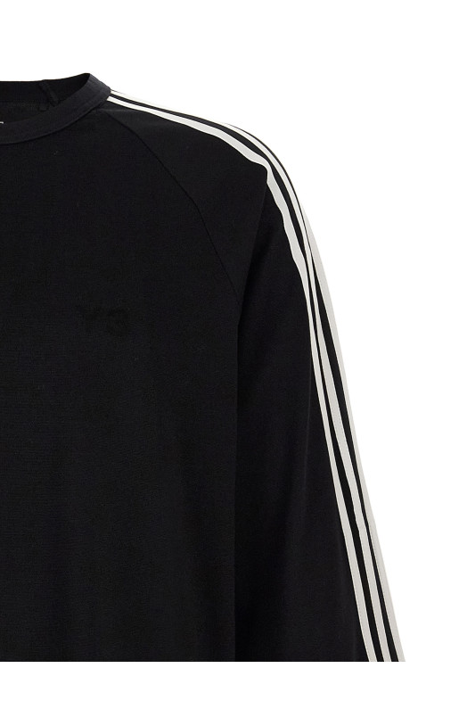 'Y-3 Long Sleeve Tee 3-Stripes' T-shirt Black-grey