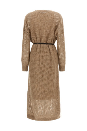 'Dazzling Net' dress Beige