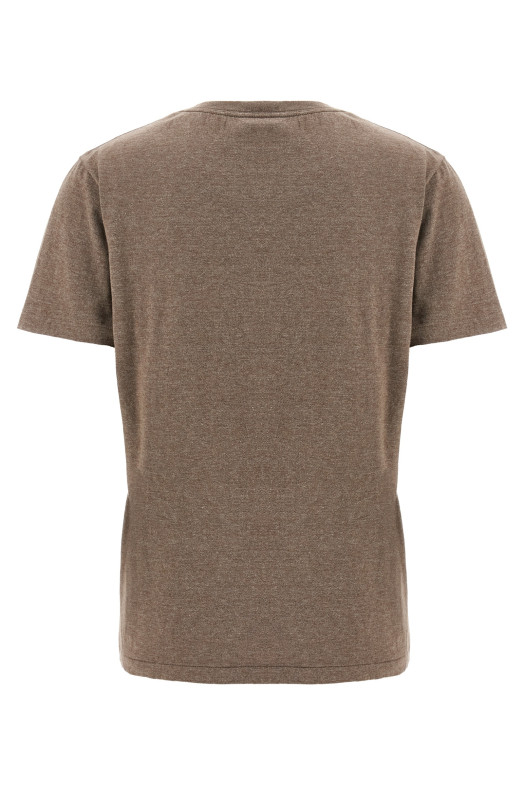 Mélange cotton t-shirt Beige