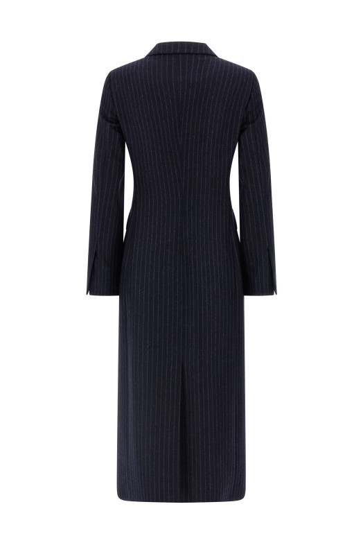 Pinstripe coat Blue