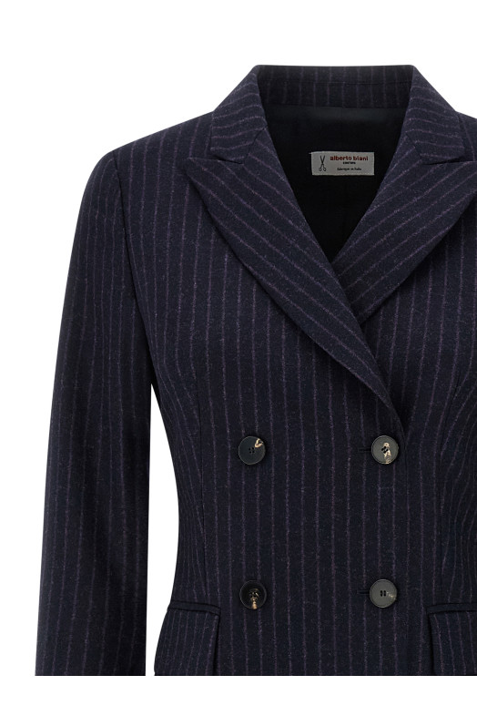 Pinstripe coat Blue