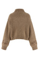 Drop sequin sweater Beige