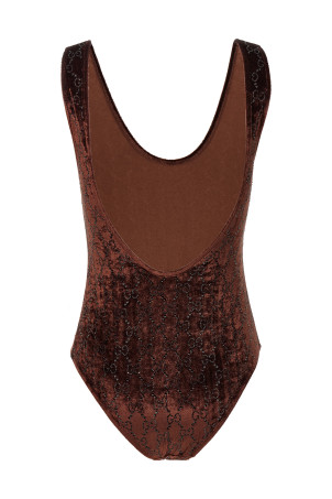 'GG' bodysuit  Brown