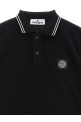 'Compass' logo polo shirt Black
