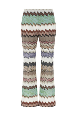 Lamé snake viscose pants Multicolor
