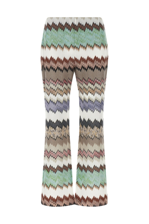 Lamé snake viscose pants Multicolor
