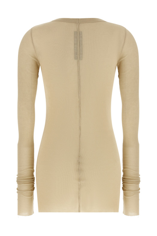 'Rib LS T' T-shirt Beige