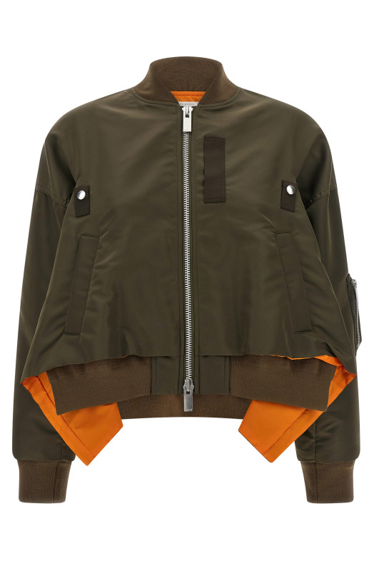 Asymmetrical blouson bottom Green