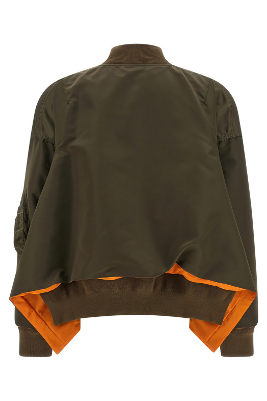 Asymmetrical blouson bottom Green