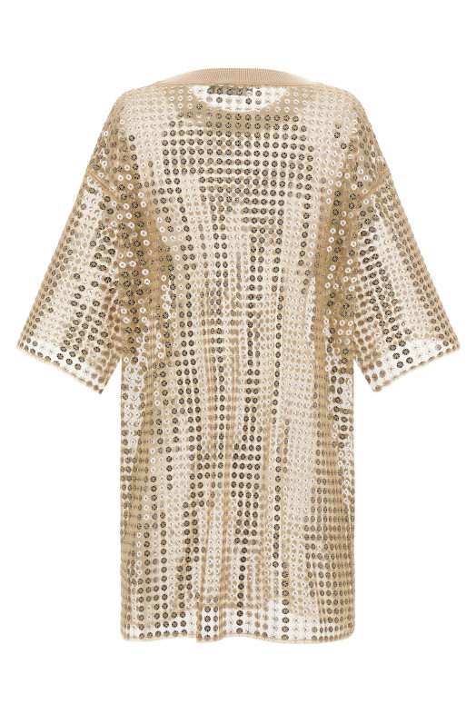 Sequin dress Beige