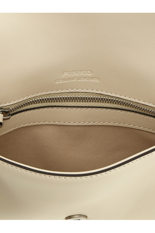 'Love One Slouchy Baby' crossbody bag  White