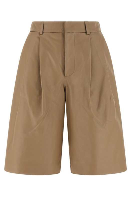 Tassel bermuda shorts Beige