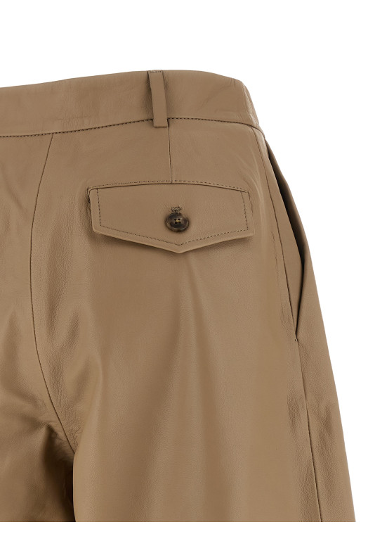 Tassel bermuda shorts Beige