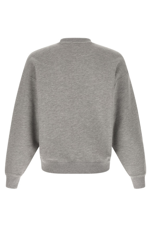 Logo print embroidery sweatshirt Gray