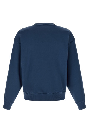 Logo print embroidery sweatshirt Blue