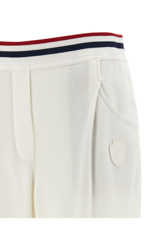 Heraldic coat of arms joggers White