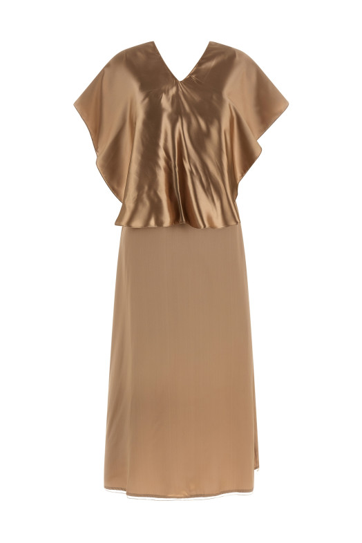 Dress with cape Beige