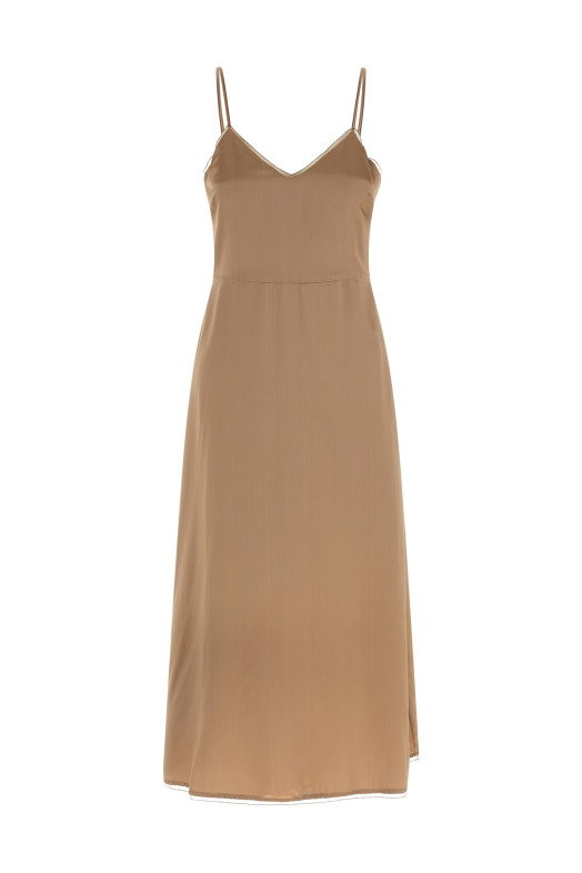 Dress with cape Beige