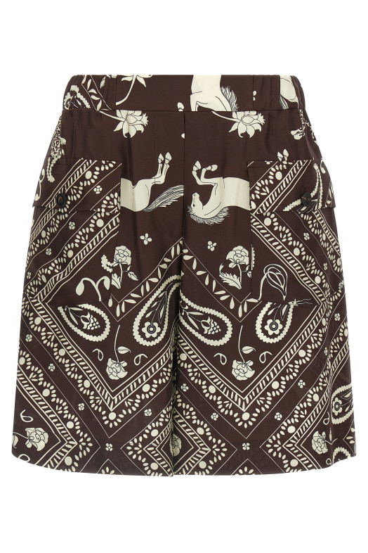 'Bandana' print bermuda shorts Brown
