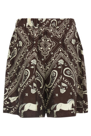 'Bandana' print bermuda shorts Brown