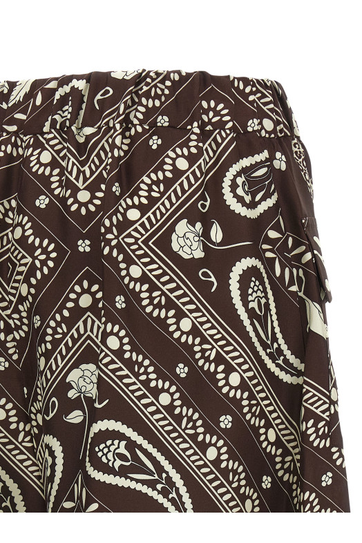 'Bandana' print bermuda shorts Brown