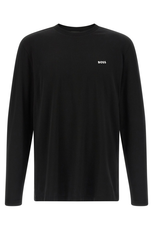 Stretch cotton t-shirt Black