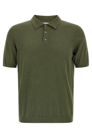Spongy effect polo shirt Green